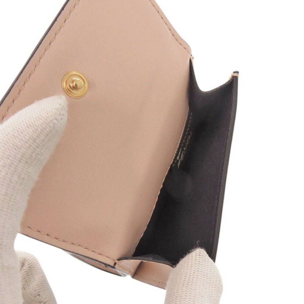 Fendi Pink Leather Wallet (Tri-Fold)