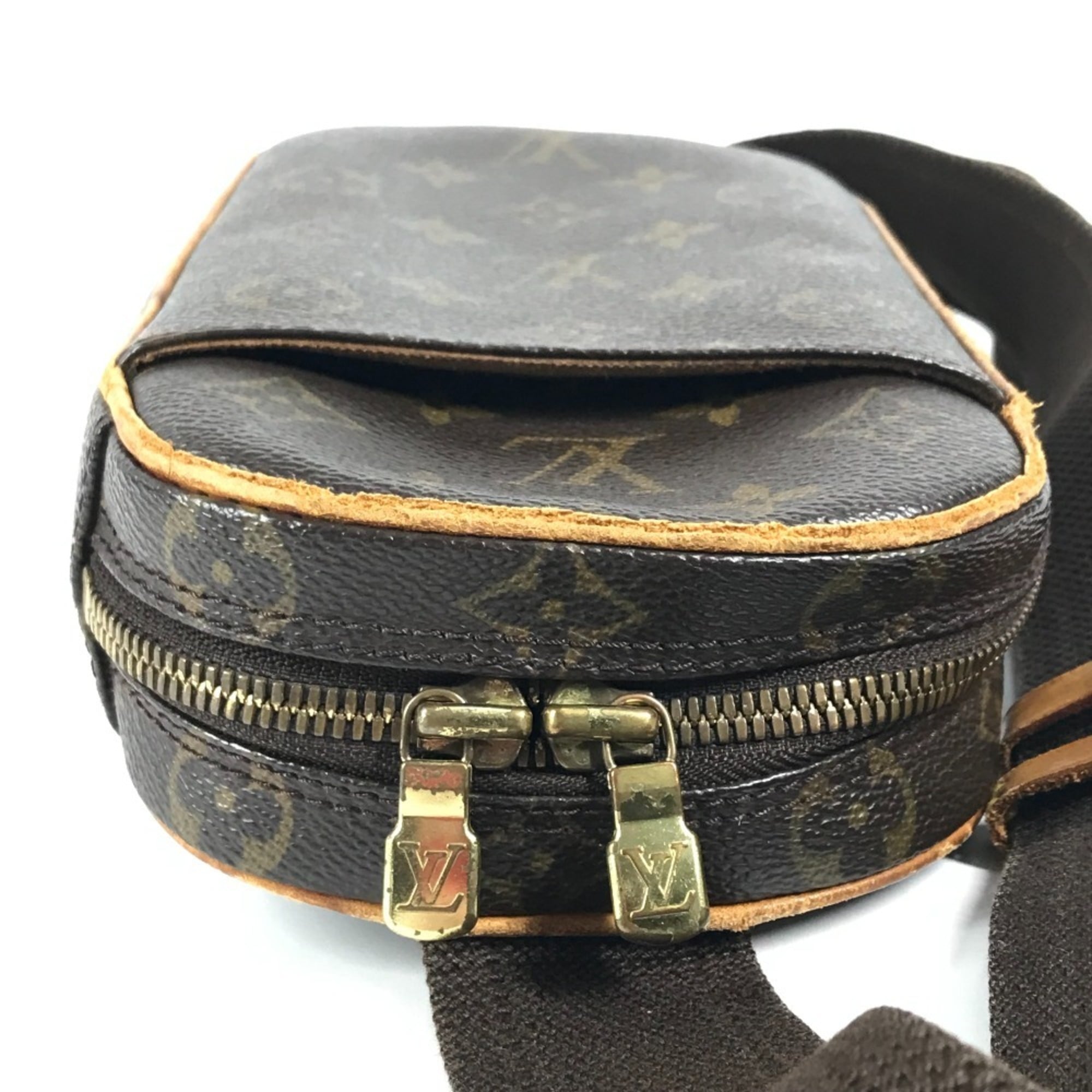 Louis Vuitton Brown Monogram Pochette Shoulder Bag Sling Bag