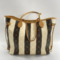 Louis Vuitton Beige Brown Monogram Rayures Tote Bag
