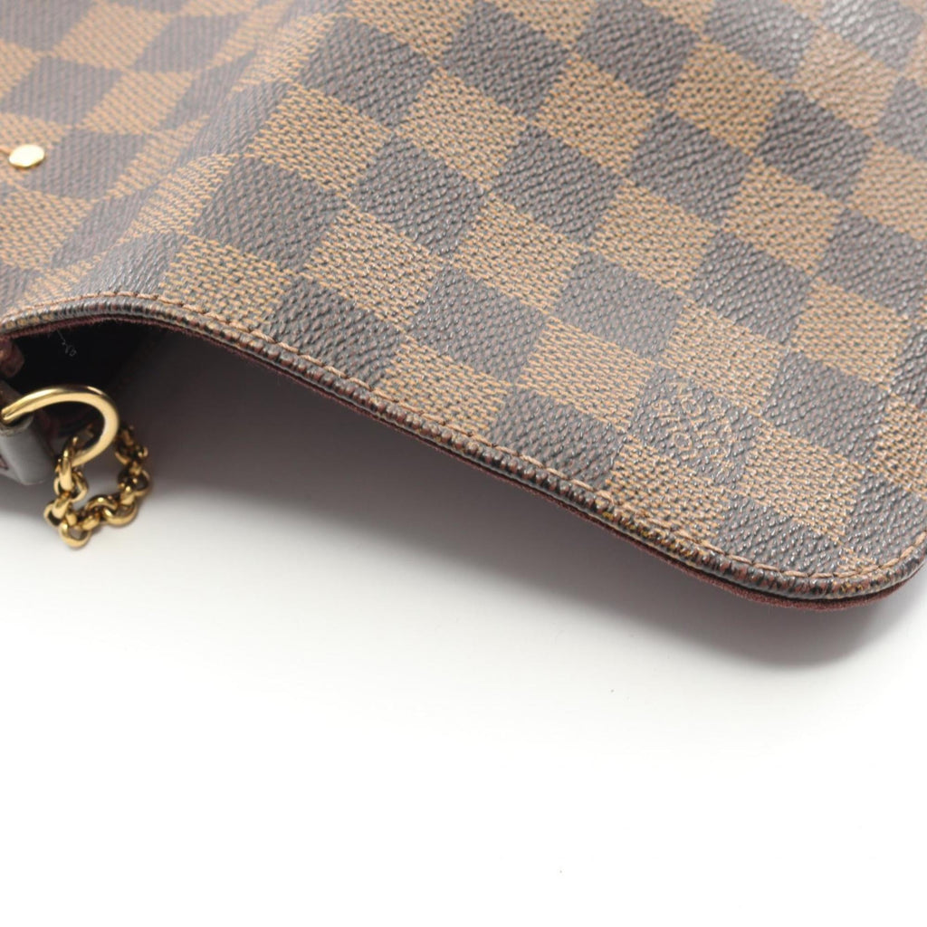 Louis Vuitton Brown Coated Canvas Leather Handbag