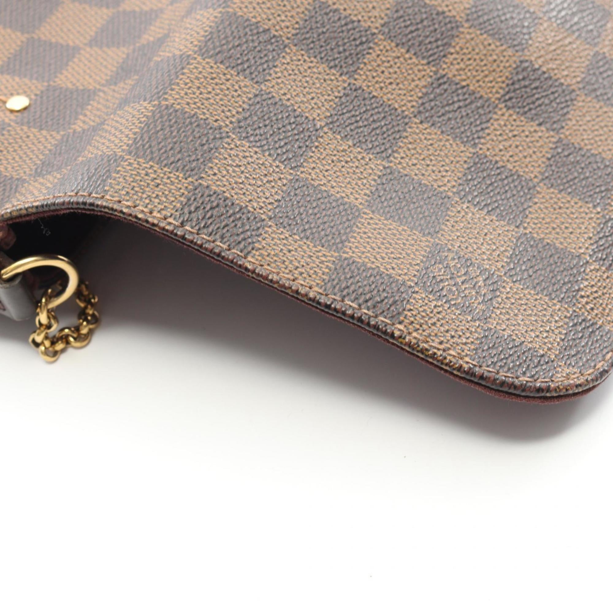 Louis Vuitton Brown Coated Canvas Leather Handbag