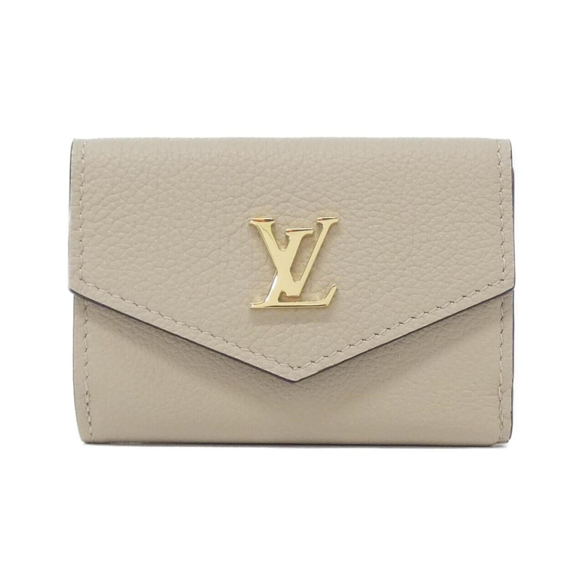 Louis Vuitton Grayish Leather Wallet (Tri-Fold)