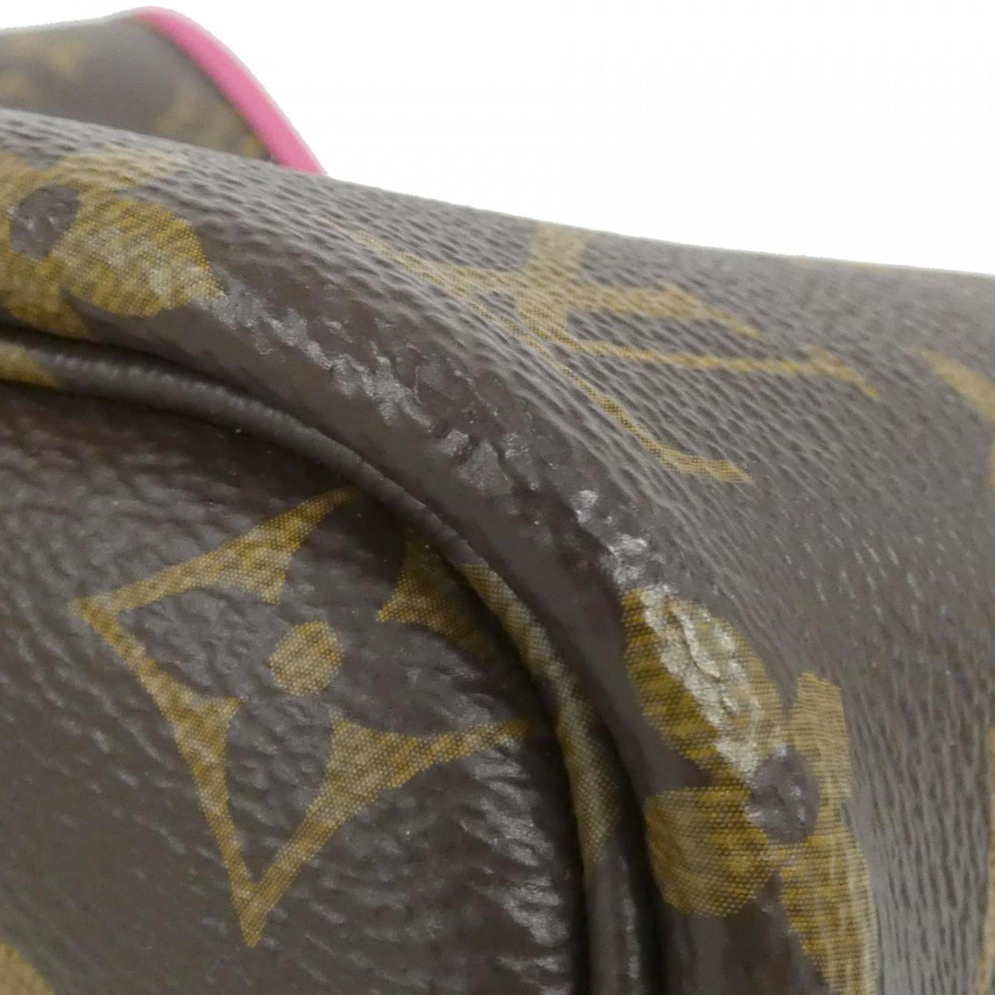 Louis Vuitton Monogram Marron Rose Coated Canvas Leather Handbag