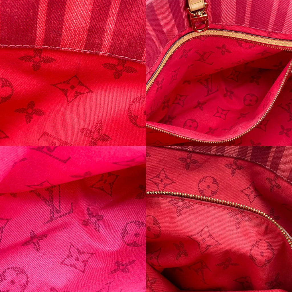 Louis Vuitton Red Color Canvas Tote Bag