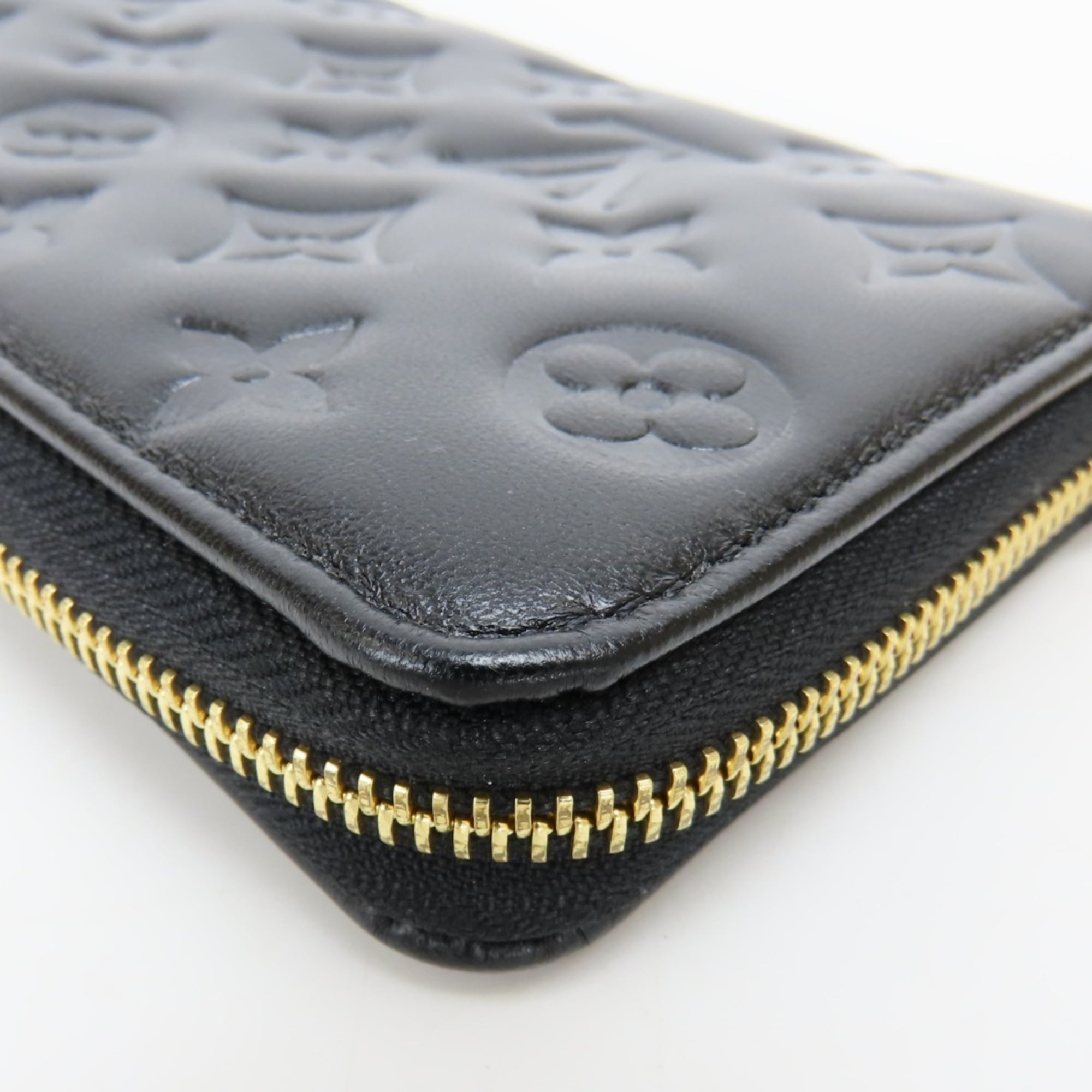 Louis Vuitton Black Noir Leather Coin Purse/Coin Case