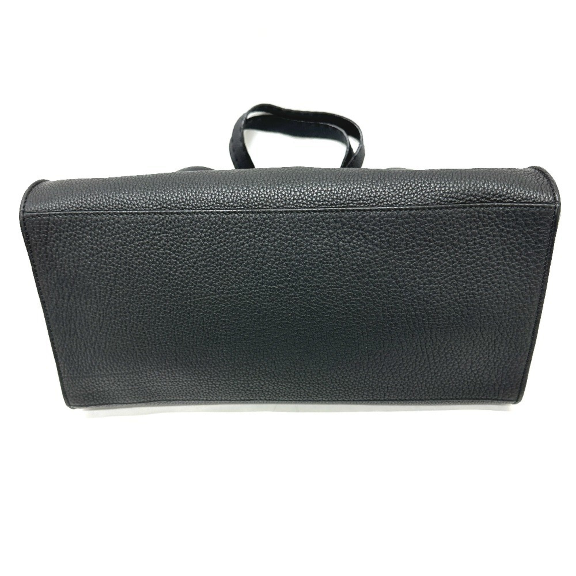 Fendi Selleria Black Leather Tote Bag