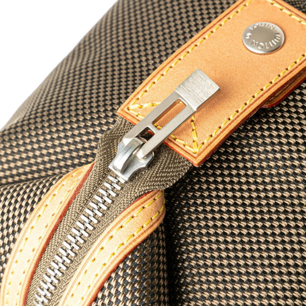 Louis Vuitton Damier Geant Earth Khaki Canvas Leather Pouch
