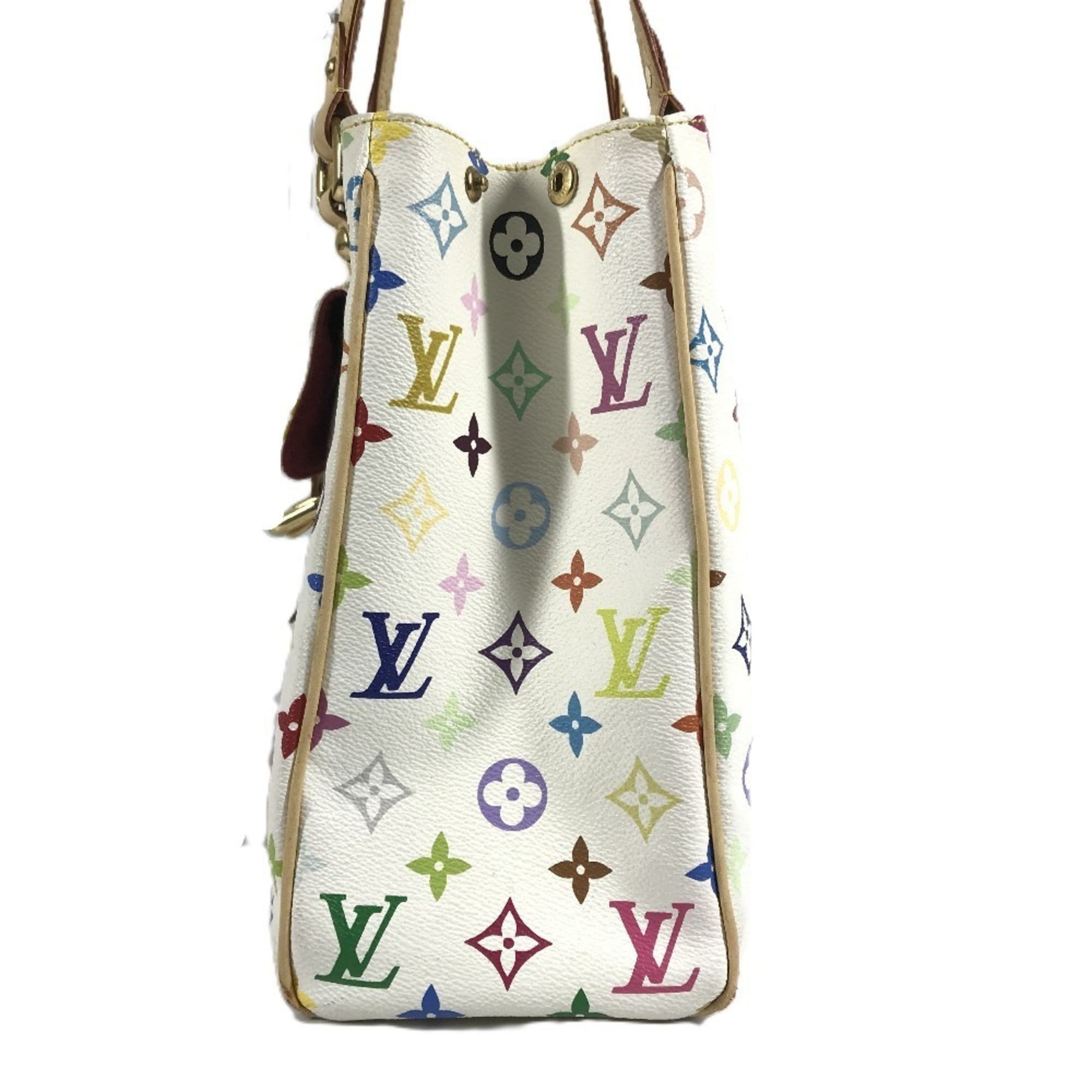 Louis Vuitton Blanc White Monogram Multicolore Shoulder Bag Tote Bag
