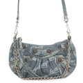 Balenciaga Blue White Denim Handbag Shoulder