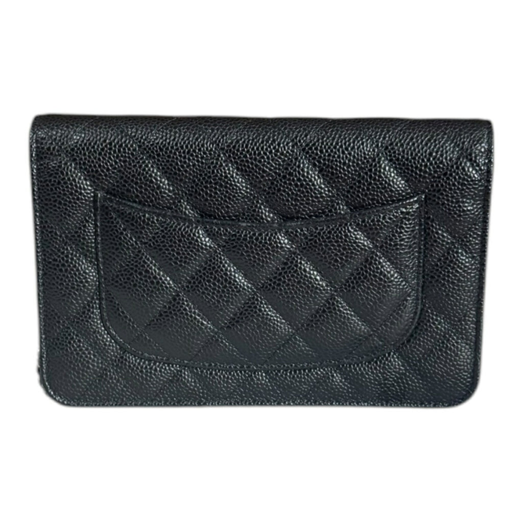 Chanel Black Grained Calfskin Shoulder Bag