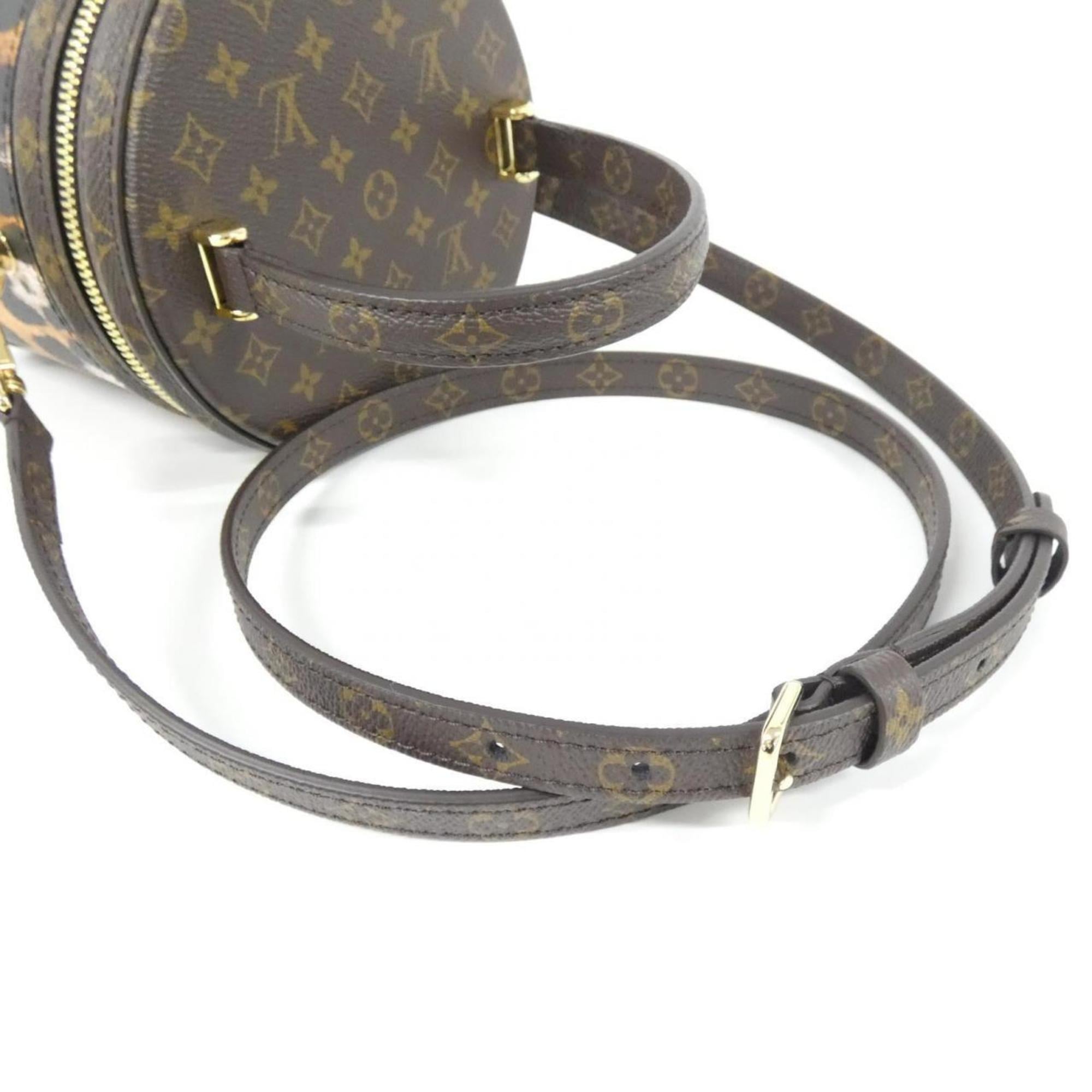 Louis Vuitton Marron Saffron Coated Canvas Handbag
