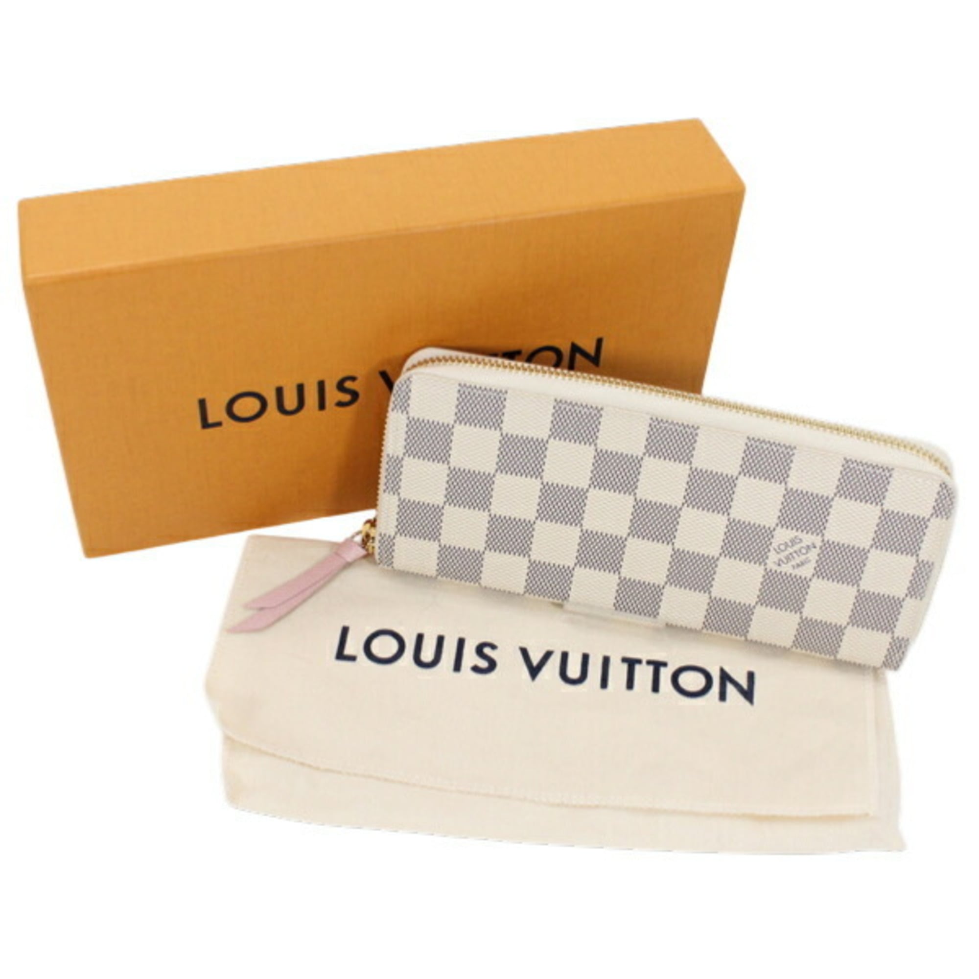 Louis Vuitton Damier Azur Rose Ballerine Damier Azur Long Wallet