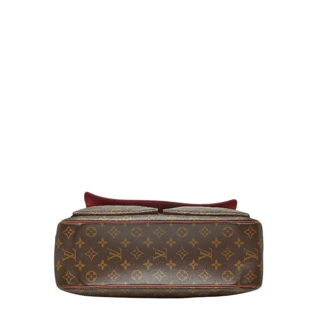 Louis Vuitton Brown Pvc Leather Handbag Tote Bag