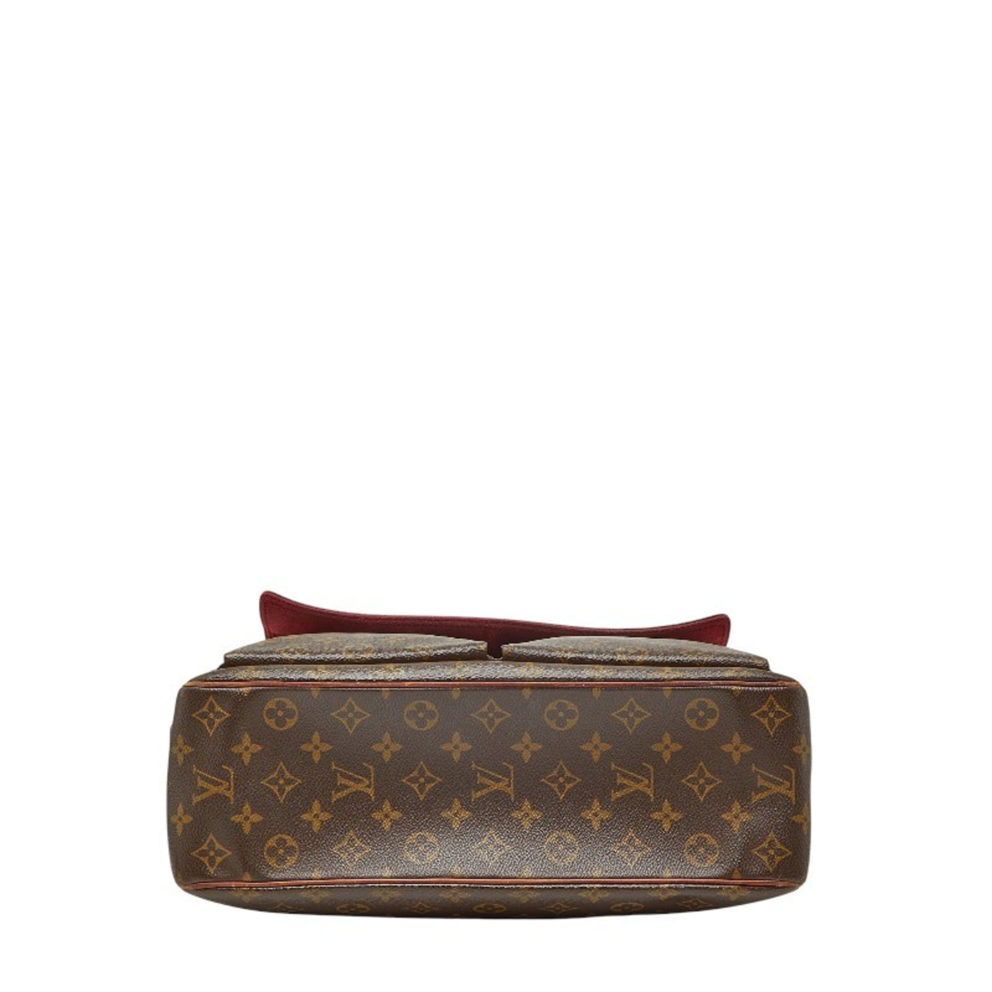Louis Vuitton Brown Pvc Leather Handbag Tote Bag