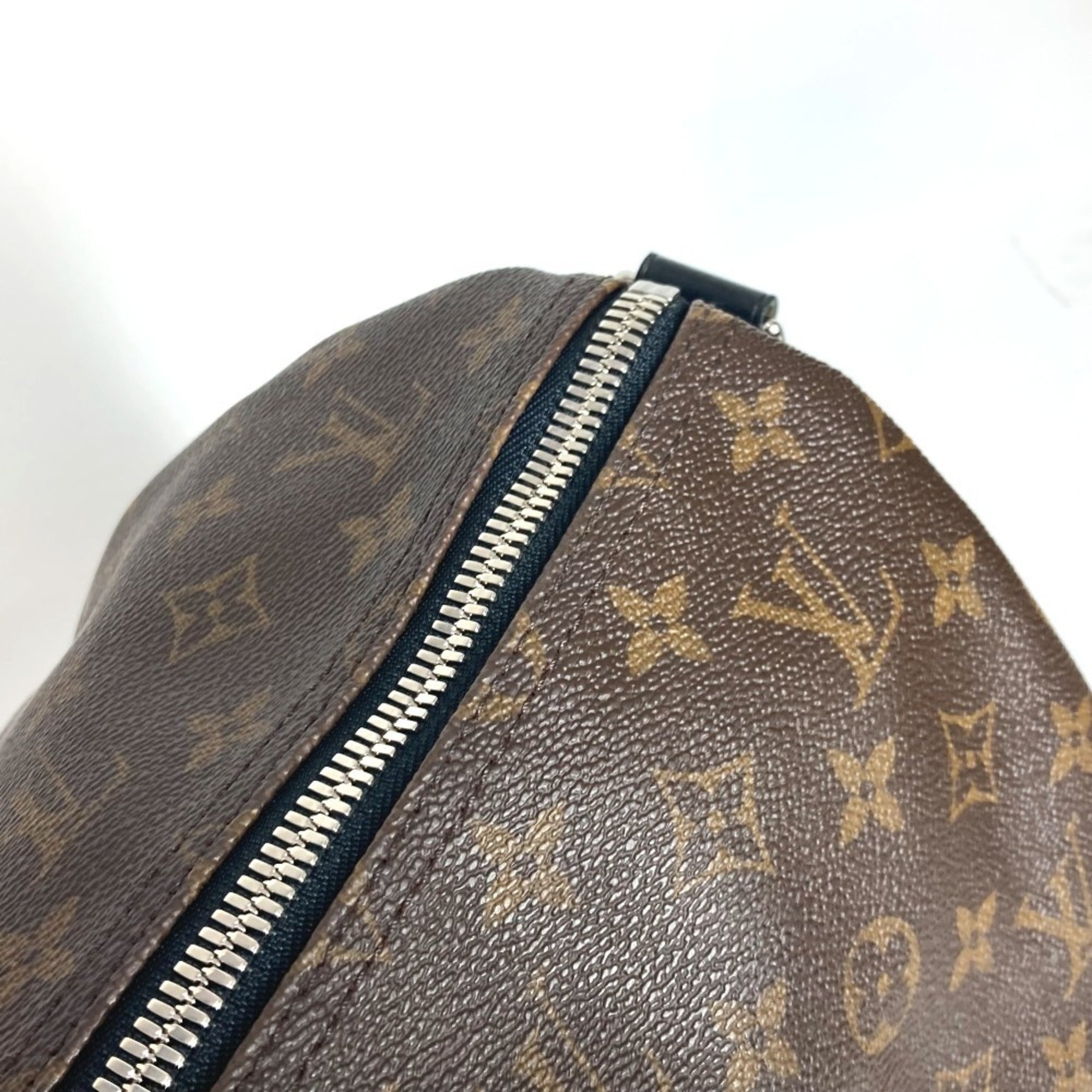 Louis Vuitton Monogram Macassar Black Brown Boston Bag Shoulder Bag