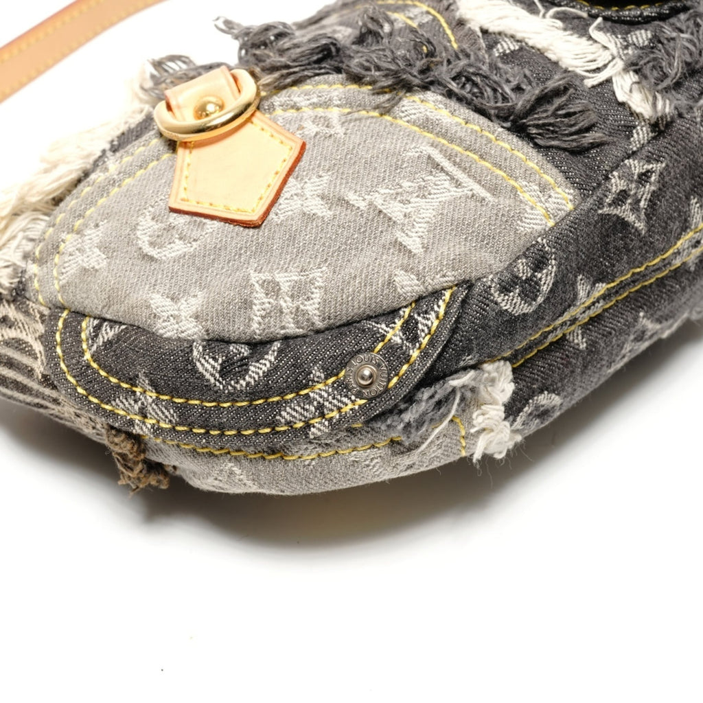 Louis Vuitton Gray Monogram Denim Shoulder Bag