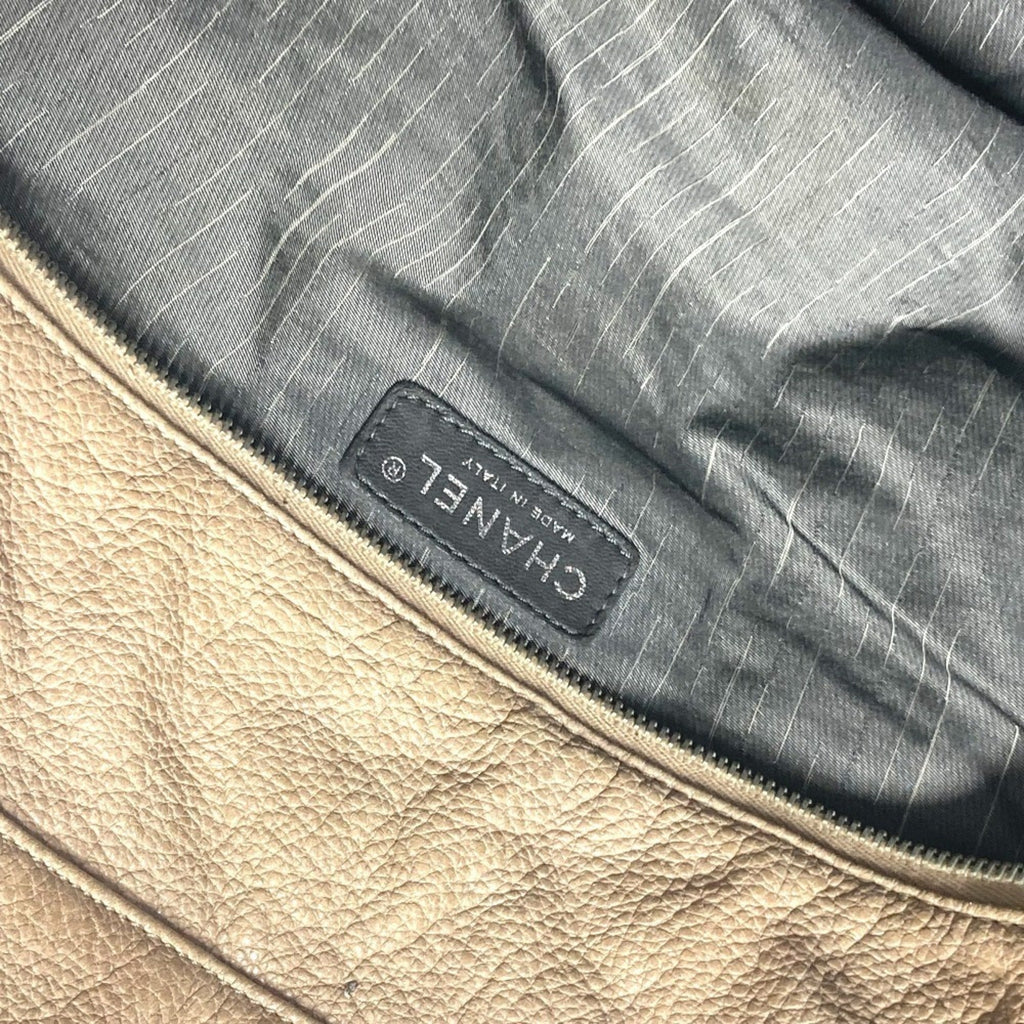 Chanel Beige Leather Shoulder Bag Tote Bag