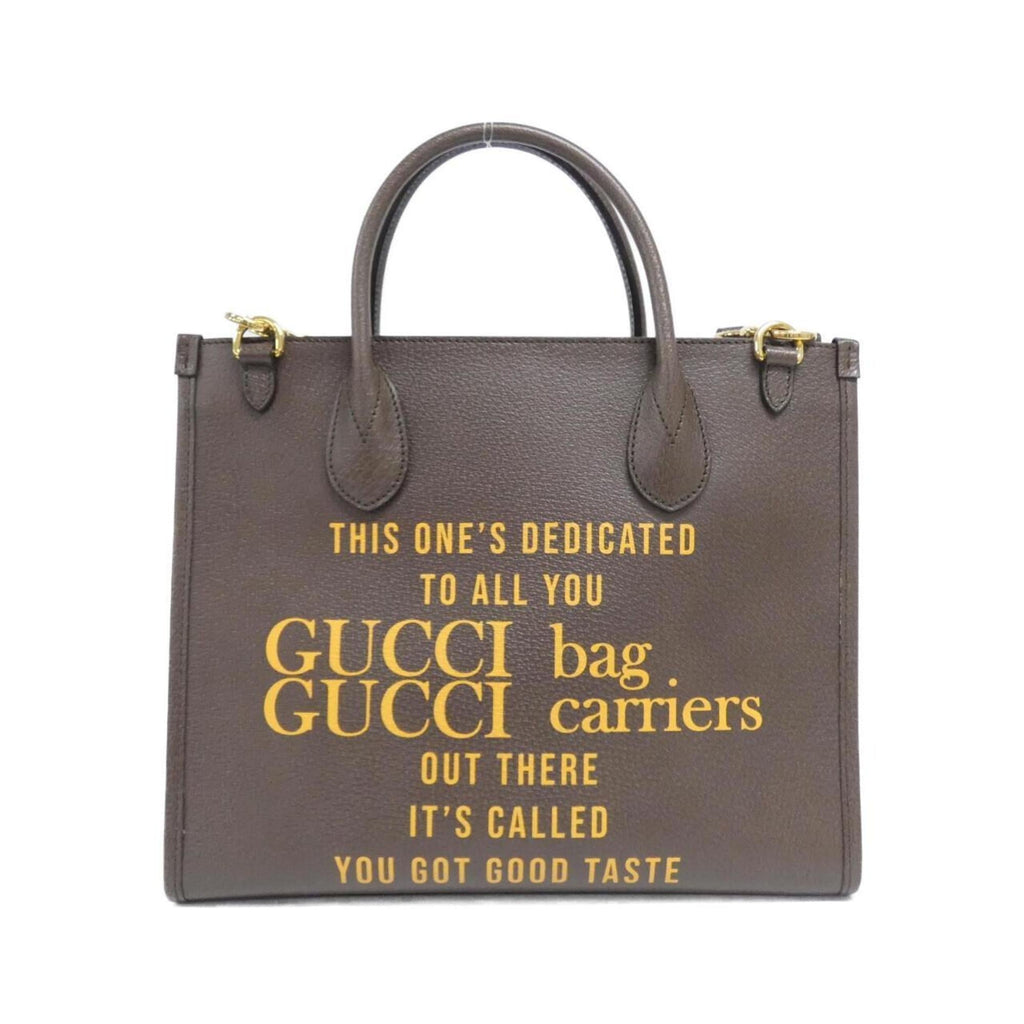 Gucci Brown Leather Handbag (Pre-Owned)
