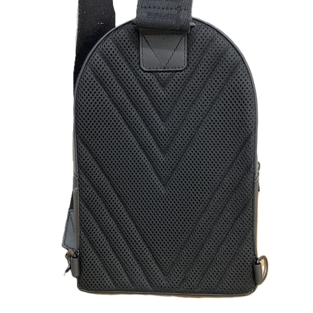 Louis Vuitton Black Leather Sling Bag