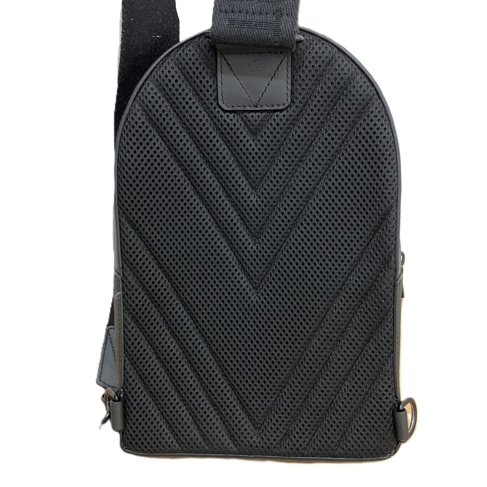 Louis Vuitton Black Leather Sling Bag