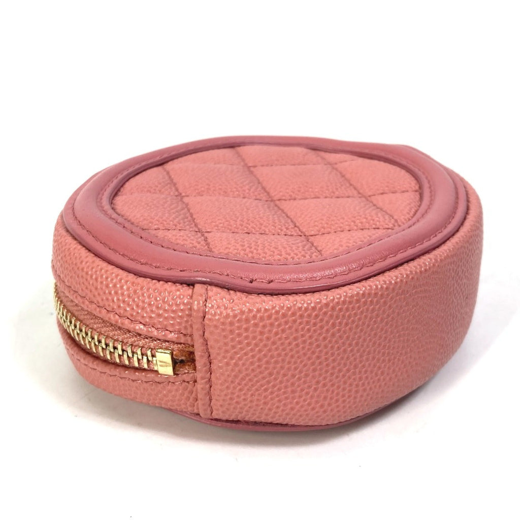 Chanel Pink Leather Coin Purse/Coin Case