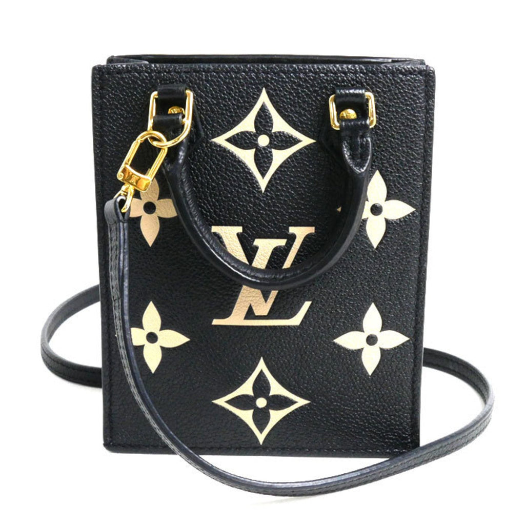 Louis Vuitton Beige Black Monogram Empreinte Shoulder Bag