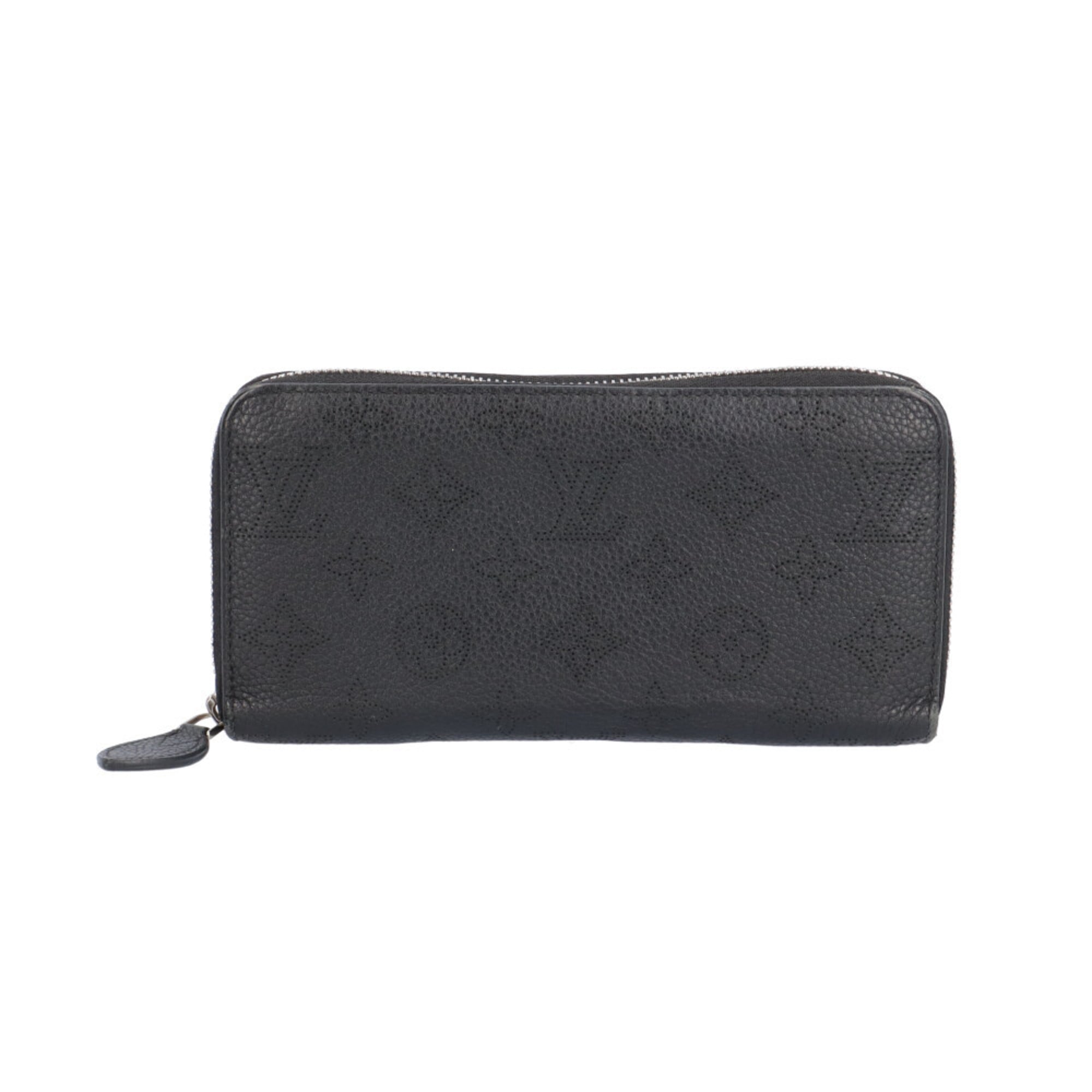 Louis Vuitton Black Mahina Leather Long Wallet