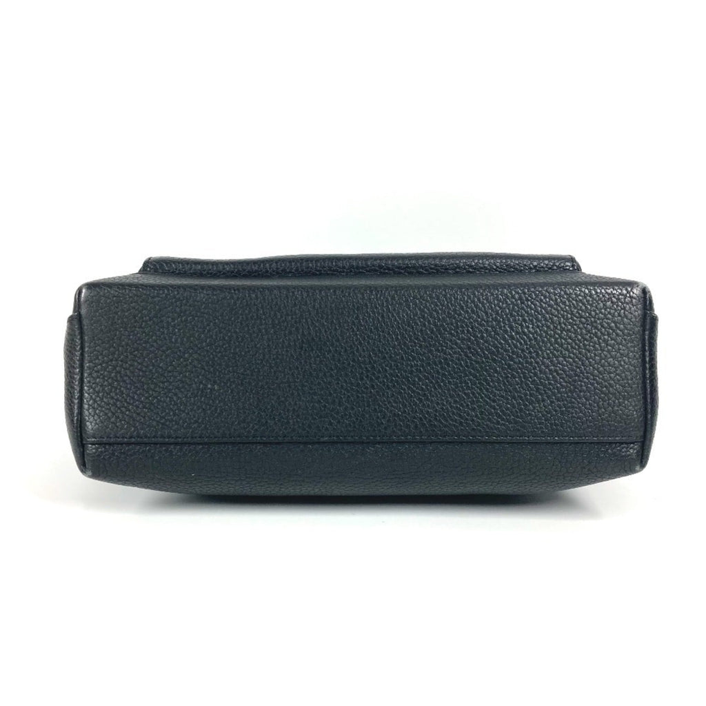 Louis Vuitton Black Noir Leather Messenger Bag Shoulder Bag