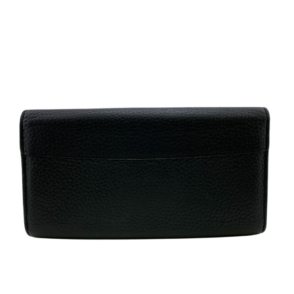 Louis Vuitton Black Leather Long Wallet