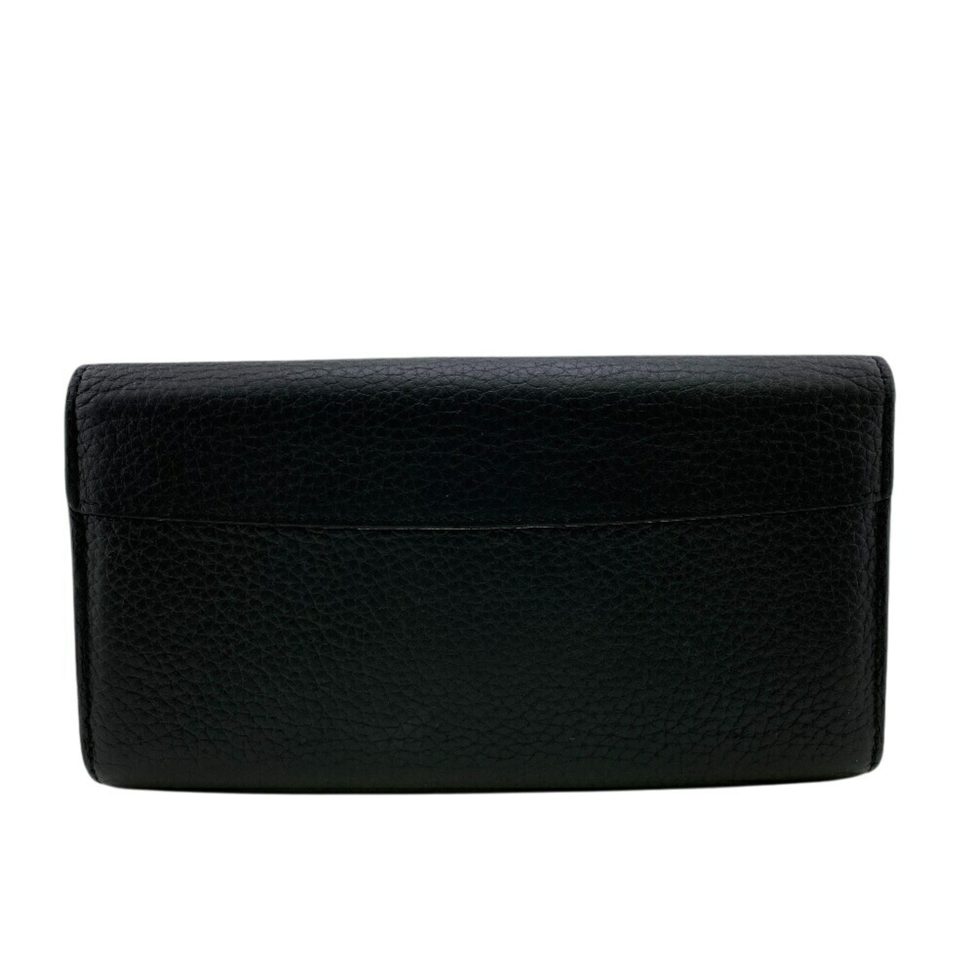 Louis Vuitton Black Leather Long Wallet
