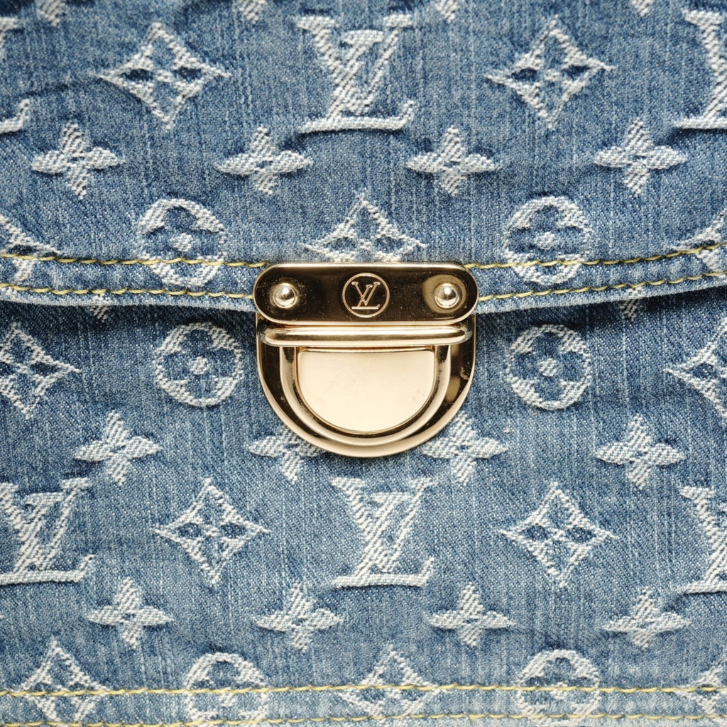 Louis Vuitton Navy Monogram Denim Handbag