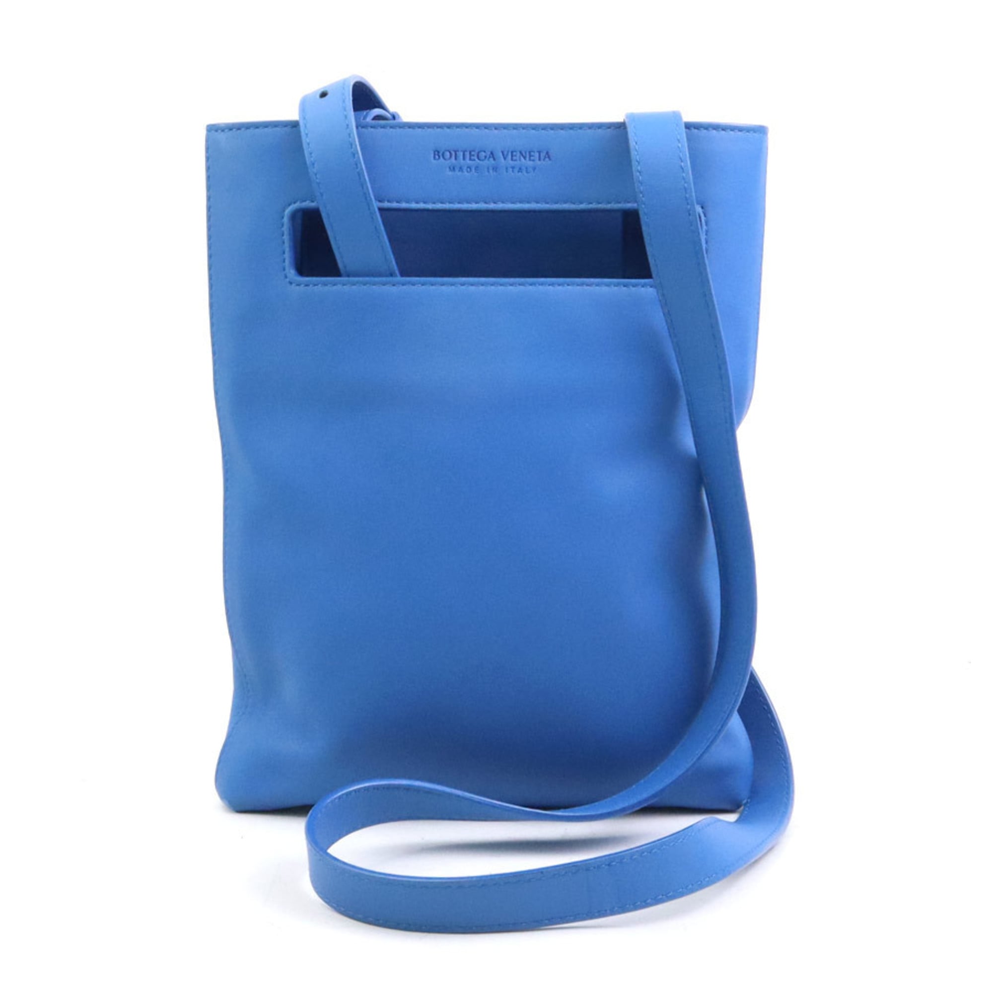 Bottega Veneta Blue Leather Shoulder Bag