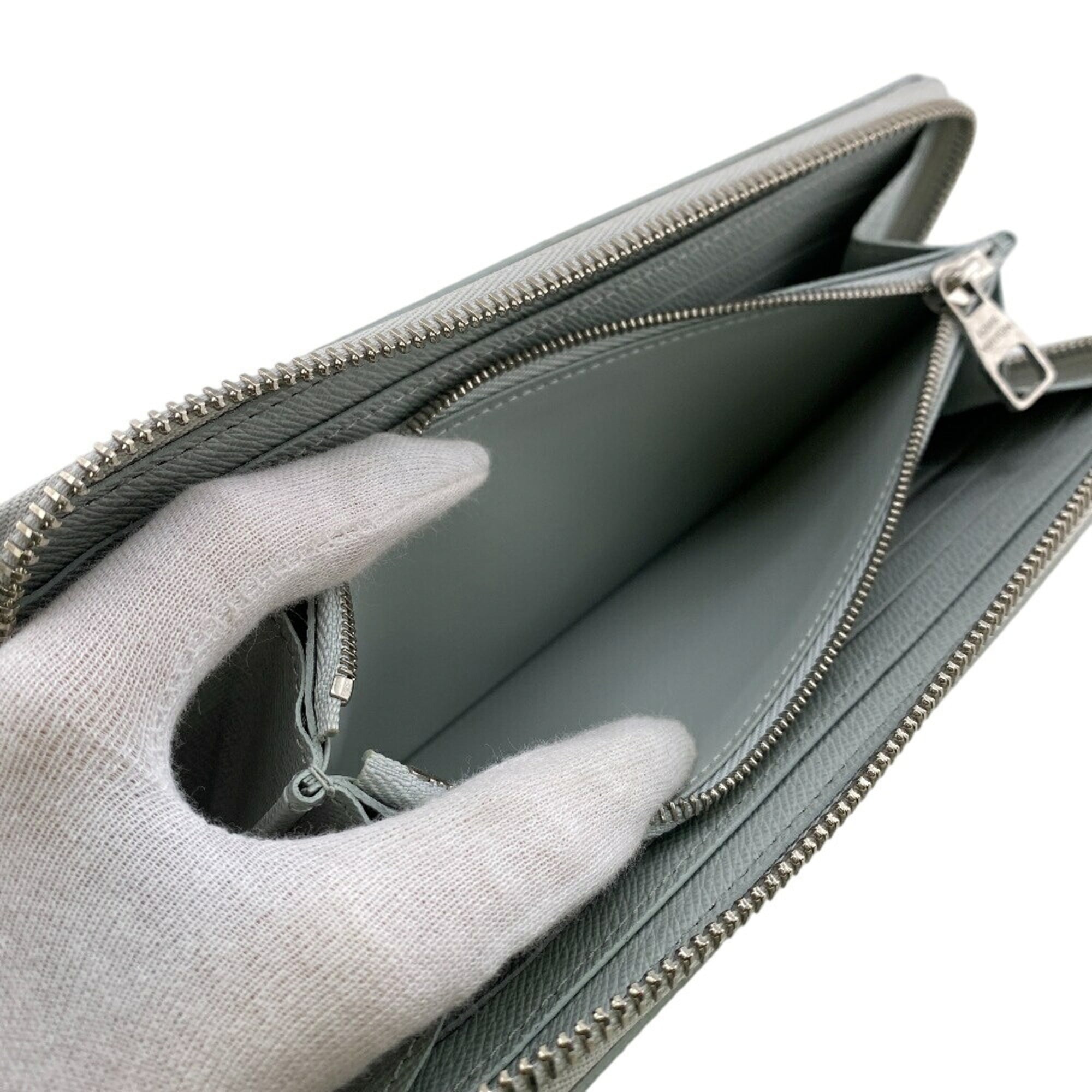 Louis Vuitton Gray Leather Long Wallet