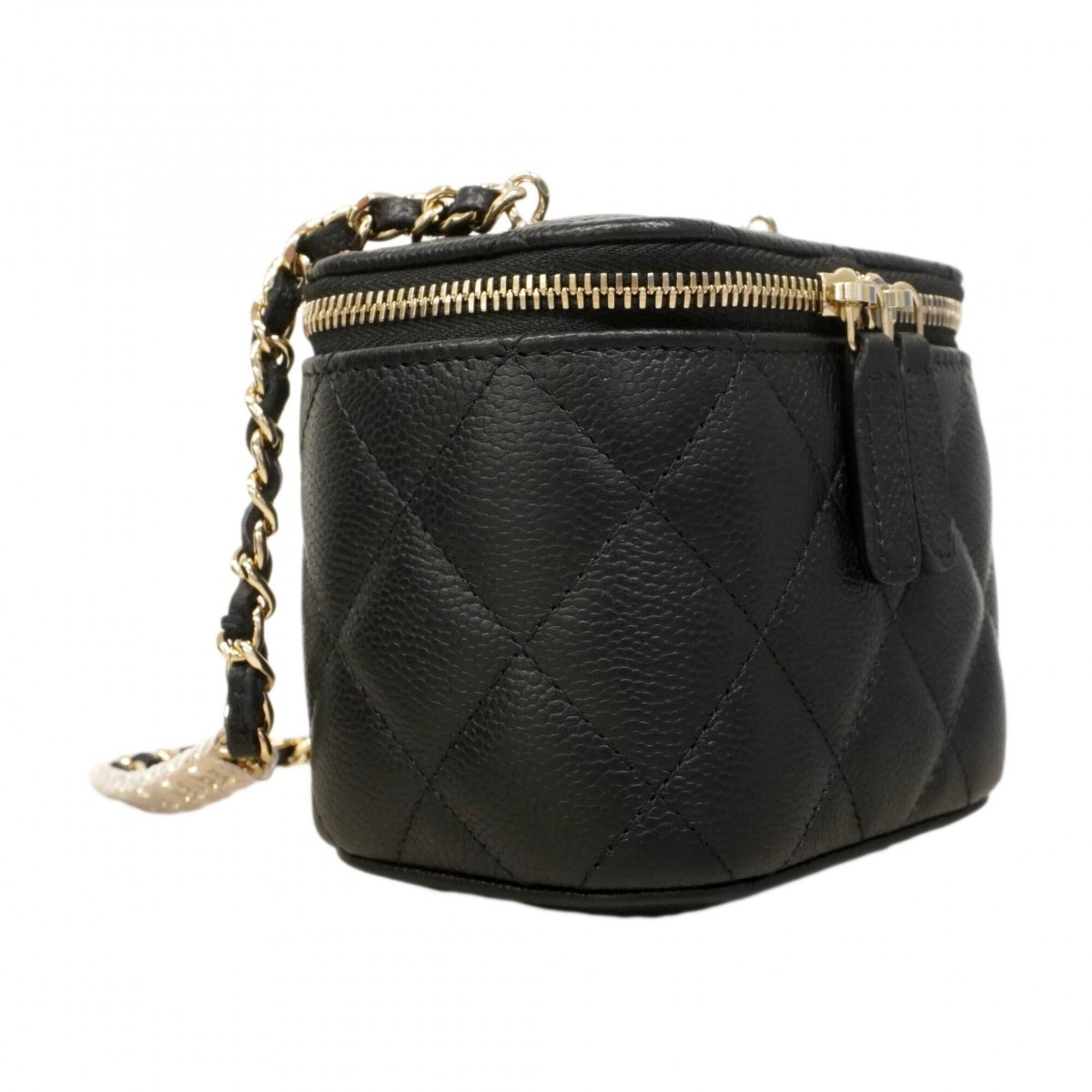 Chanel Black Grained Calfskin Shoulder Bag