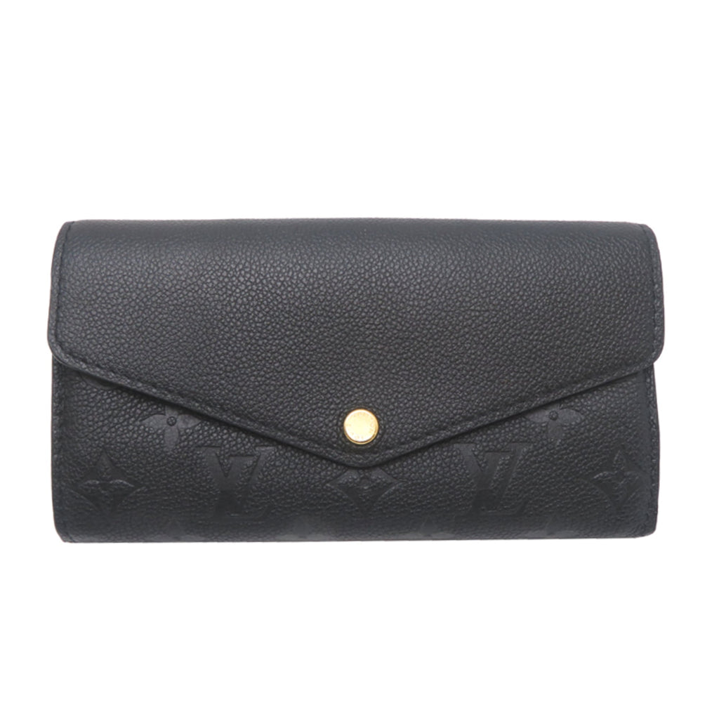 Louis Vuitton Black Noir Monogram Empreinte Long Wallet