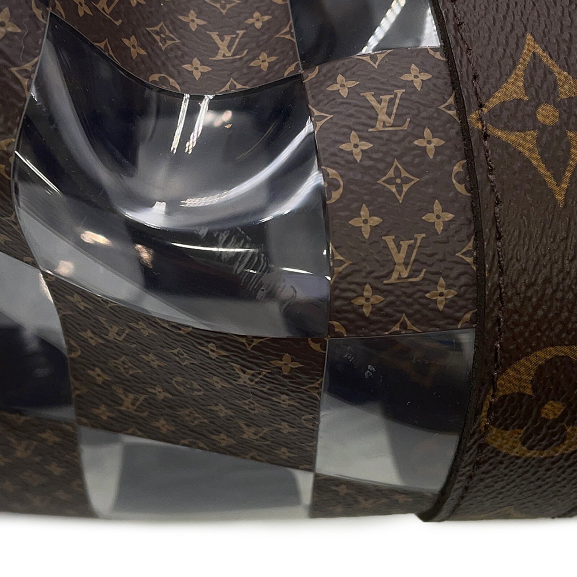 Louis Vuitton Brown Clear Pvc Boston Bag