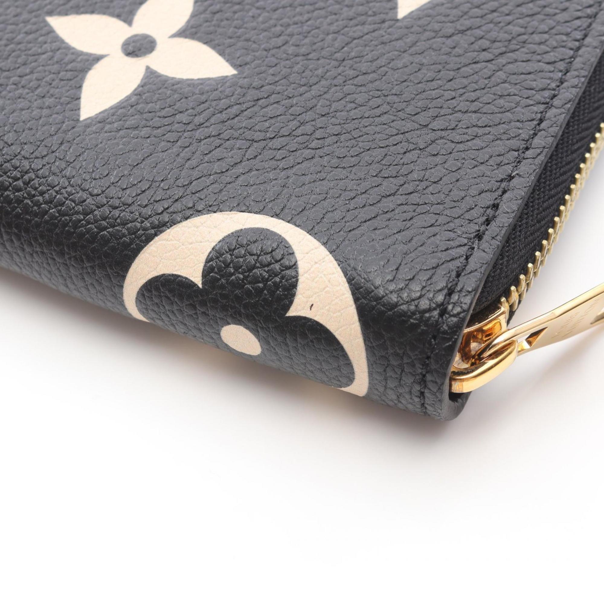 Louis Vuitton Beige Bicolor Black Monogram Empreinte Leather Long Wallet