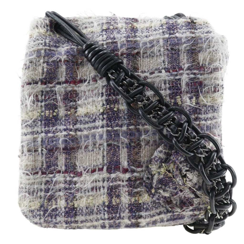 Chanel Purple Tweed Shoulder Bag