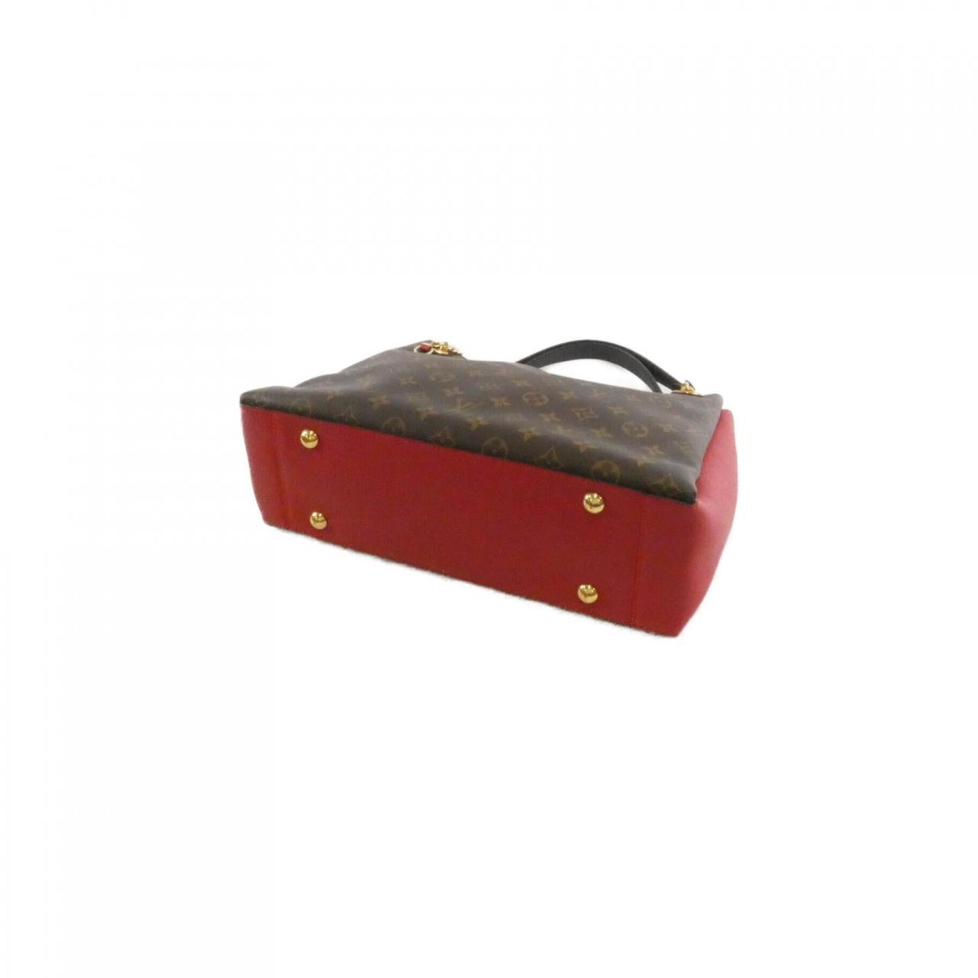 Louis Vuitton Monogram Cerise Marron Coated Canvas Leather Shoulder Bag