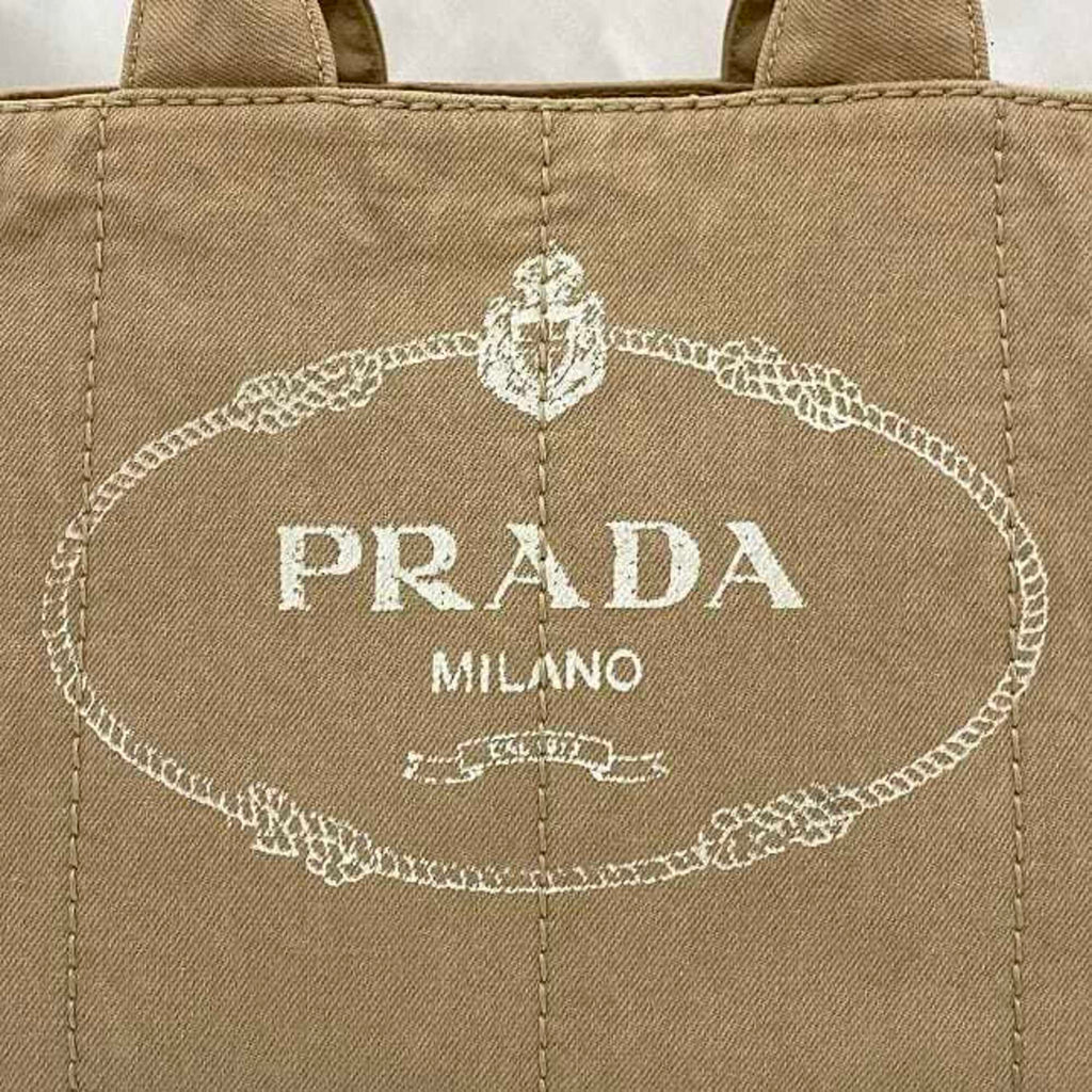 Prada Beige Canapa Handbag Tote Bag