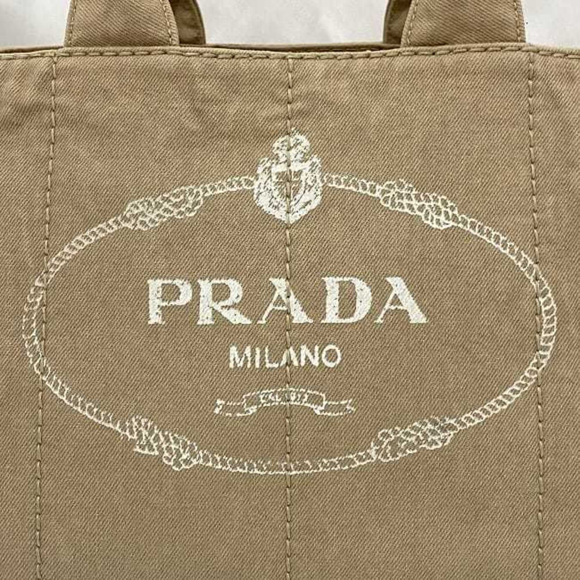 Prada Beige Canapa Handbag Tote Bag
