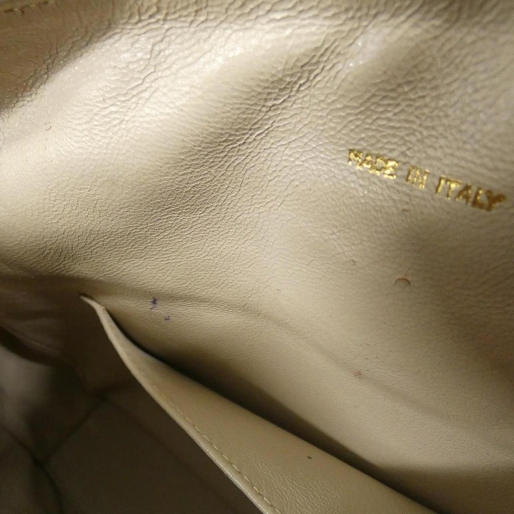Chanel Beige Grained Calfskin Shoulder Bag