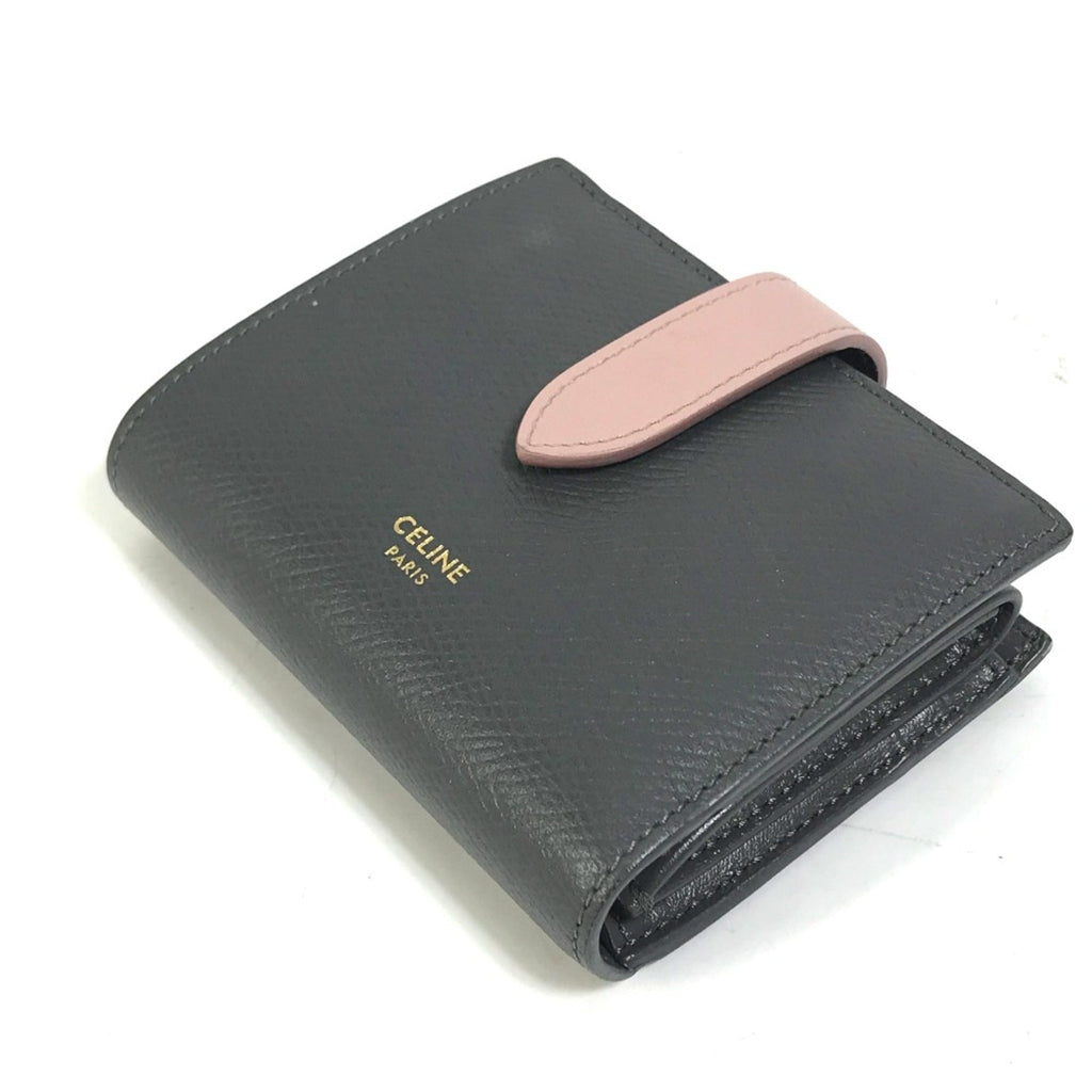Celine Gray Leather Wallet (Tri-Fold)