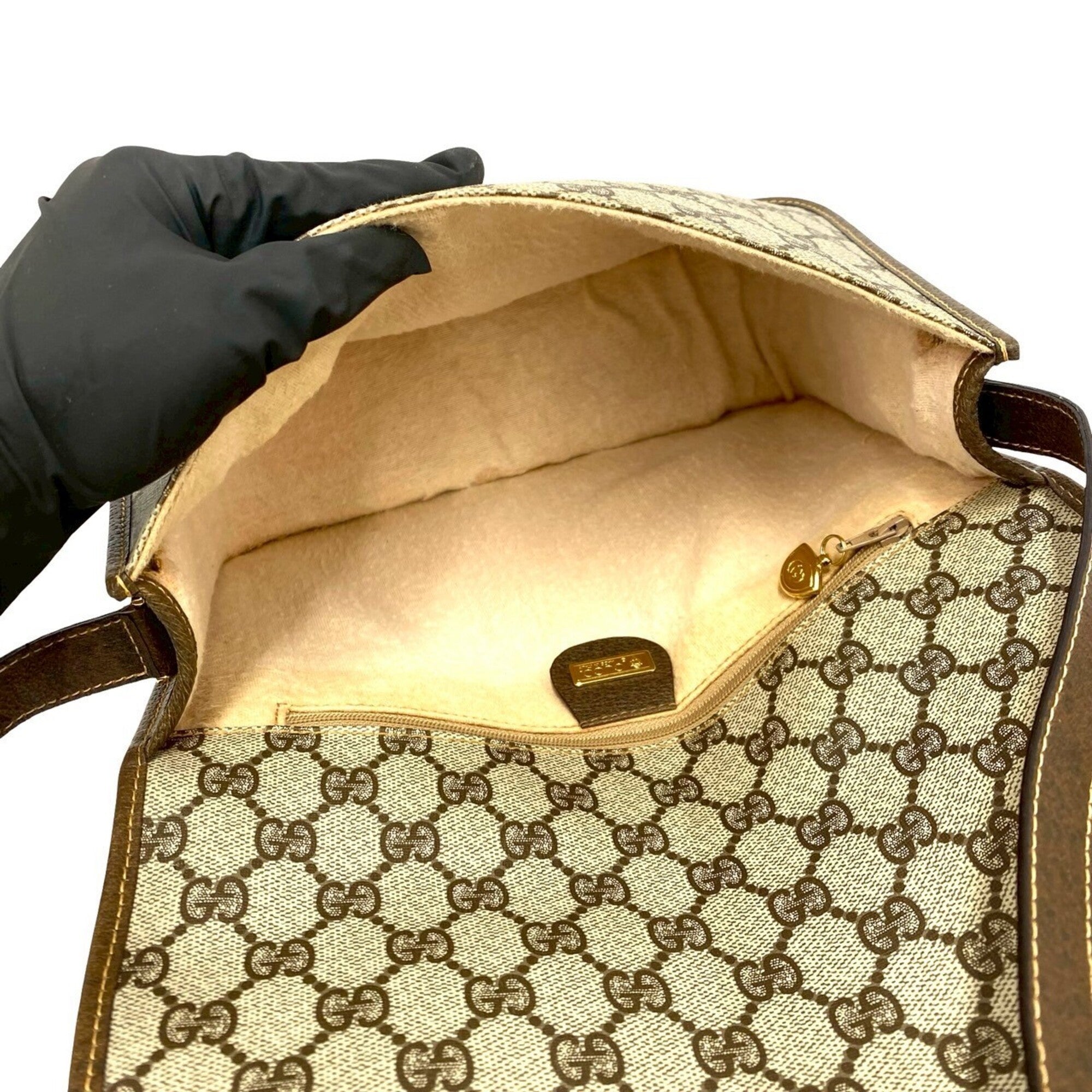 Gucci Brown Pvc Leather Pochette Shoulder Bag (Pre-Owned)