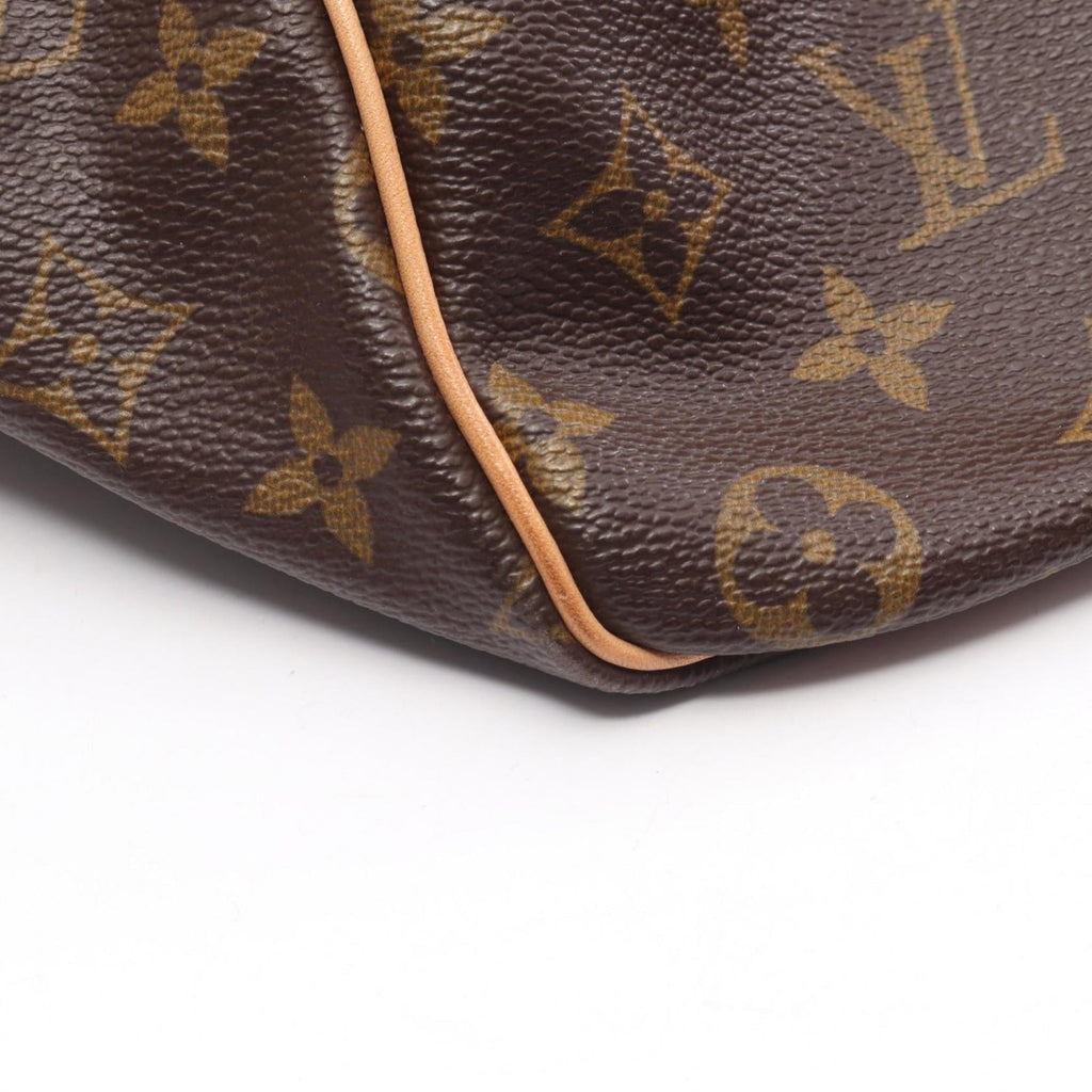 Louis Vuitton Brown Coated Canvas Leather Boston Bag