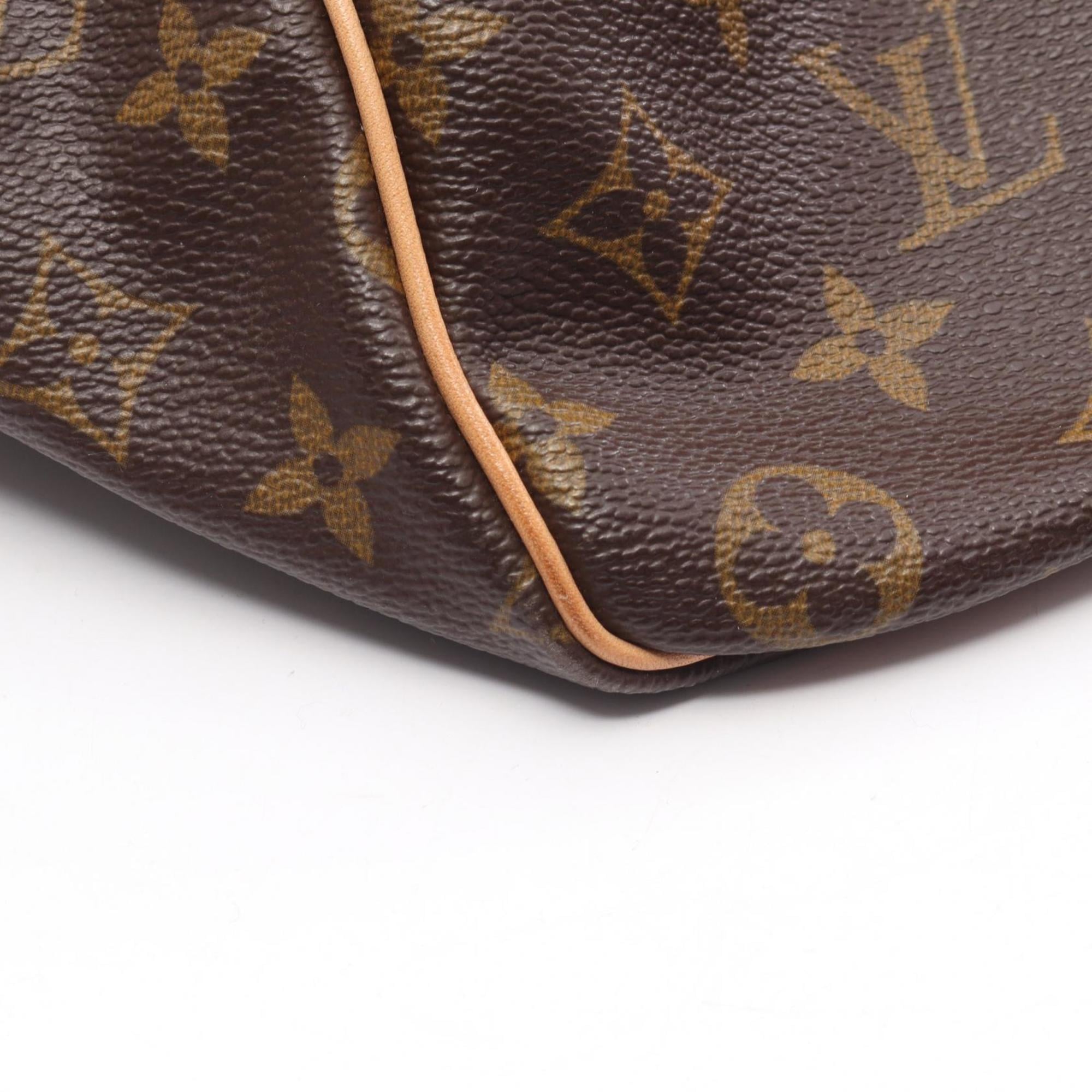 Louis Vuitton Brown Coated Canvas Leather Boston Bag