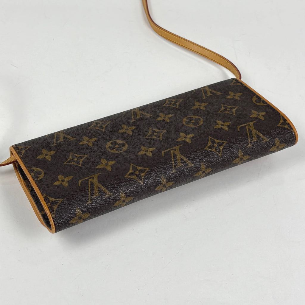 Louis Vuitton Brown Monogram Monogram Leather Clutch Bag Pochette Shoulder Bag