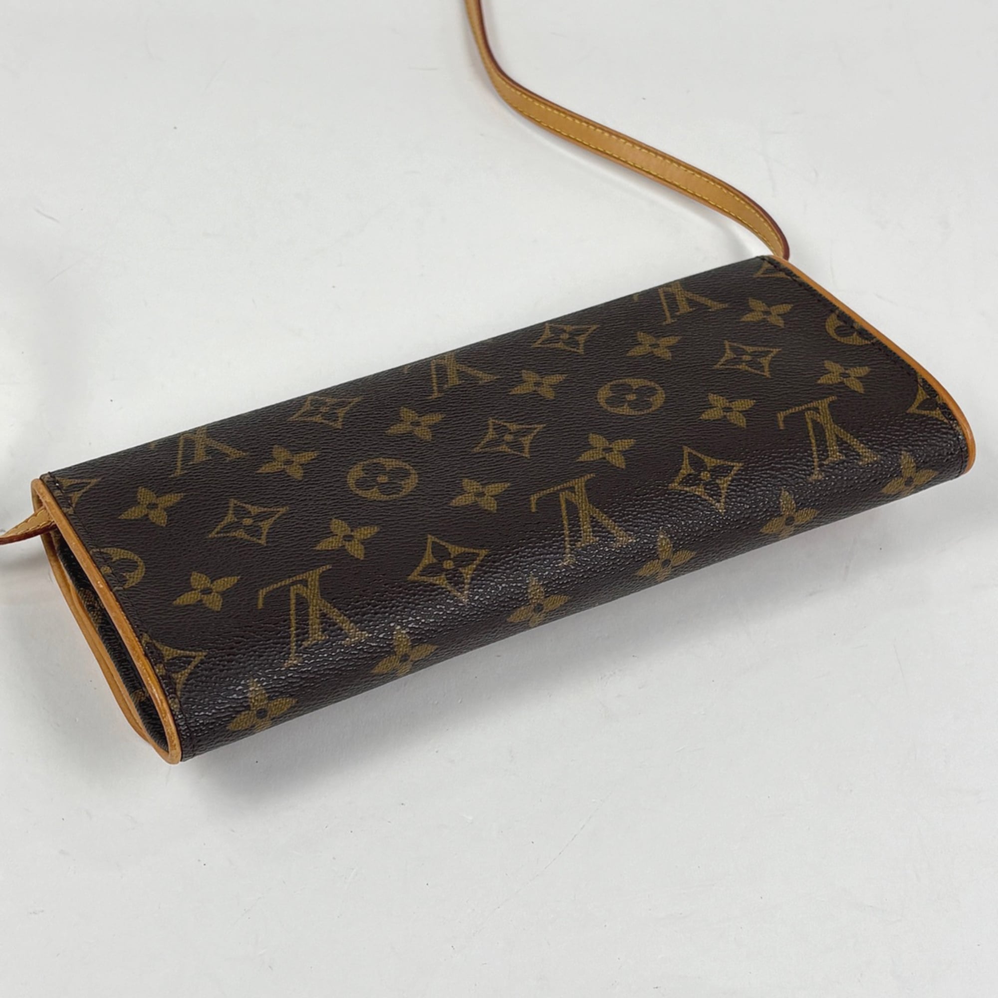 Louis Vuitton Brown Monogram Monogram Leather Clutch Bag Pochette Shoulder Bag