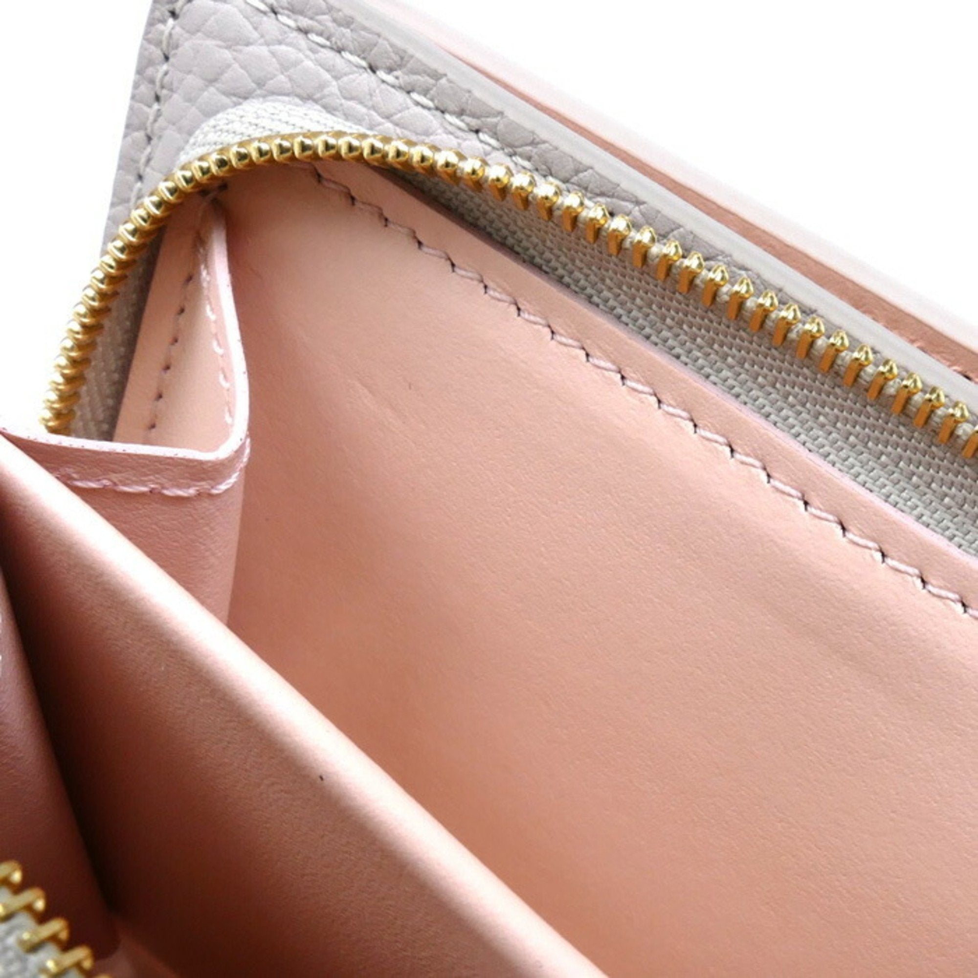 Louis Vuitton Grayish Pink Mahina Leather Wallet