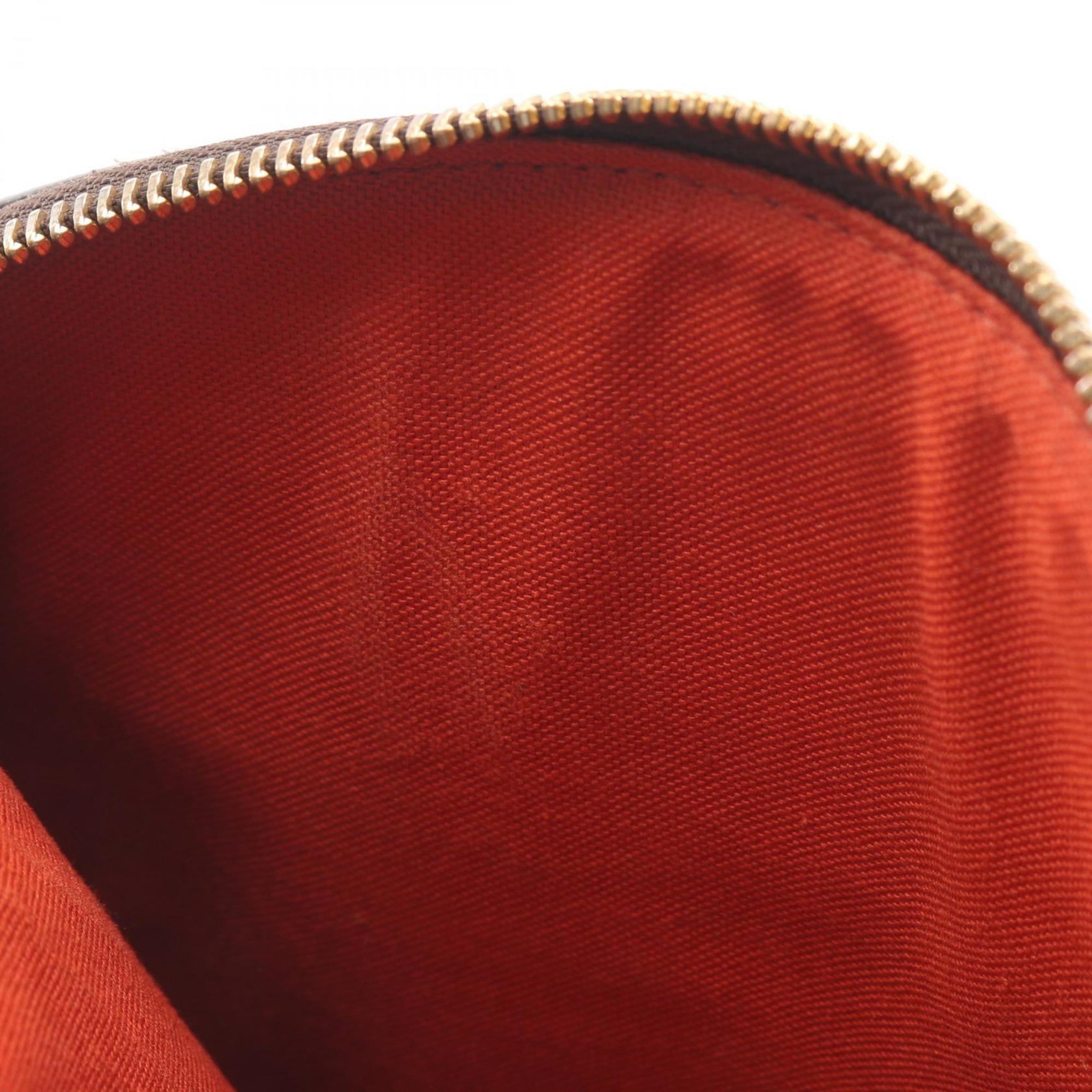 Louis Vuitton Brown Monogram Coated Canvas Leather Handbag
